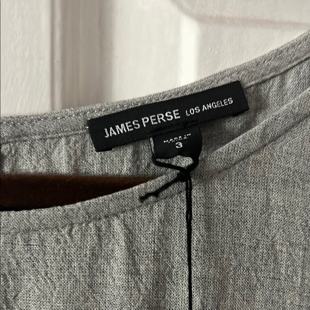 James Perse Gray Textured Jumpsuit